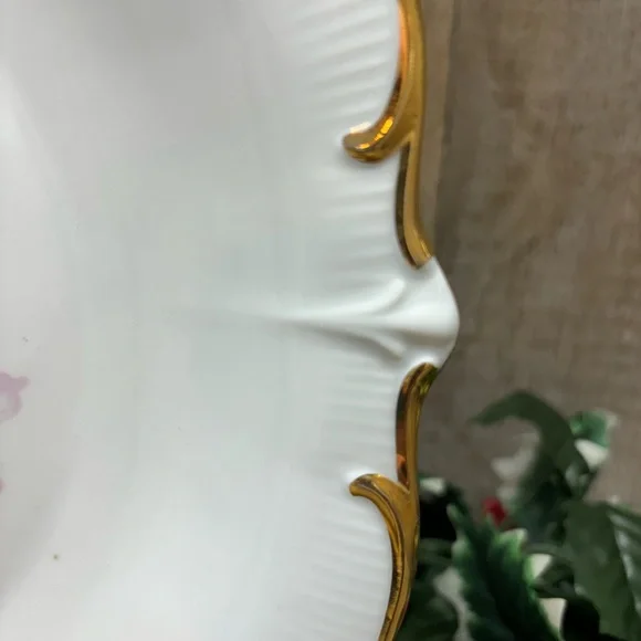 VTG Bavaria Schumann Arzberg Germany Plate Platter 12'' Antique Rose - Picture 3 of 11